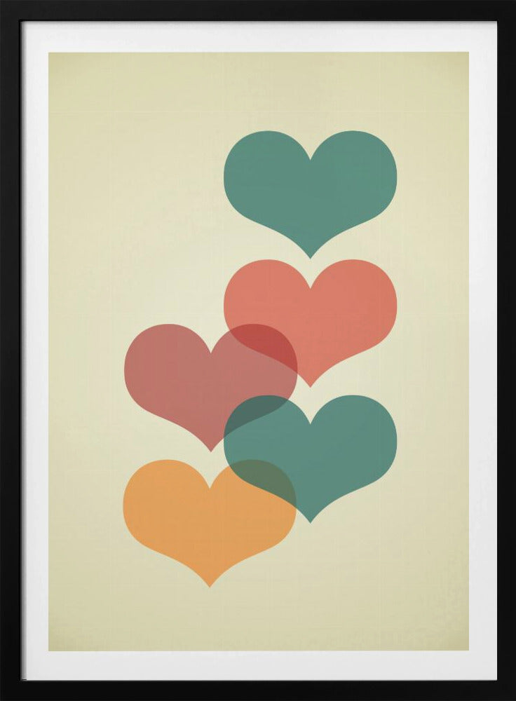 Mid century hearts I | Poster