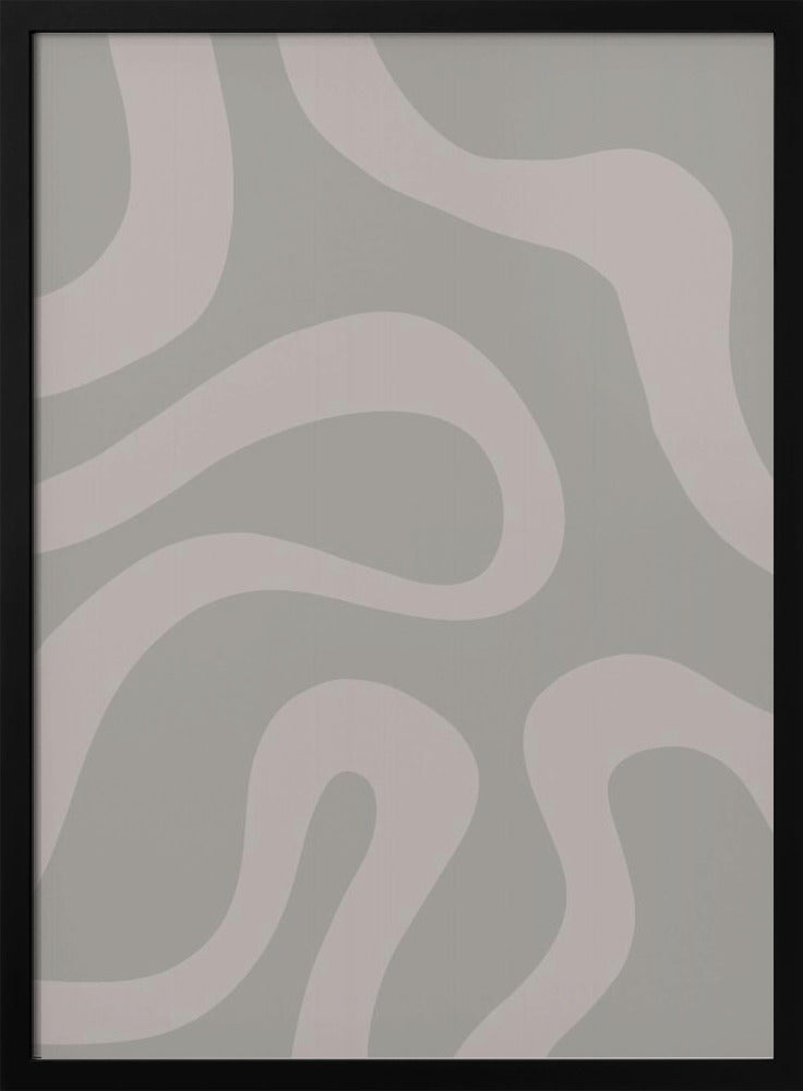 Weiße Linien auf gedämpftem grauem Hintergrund | Poster