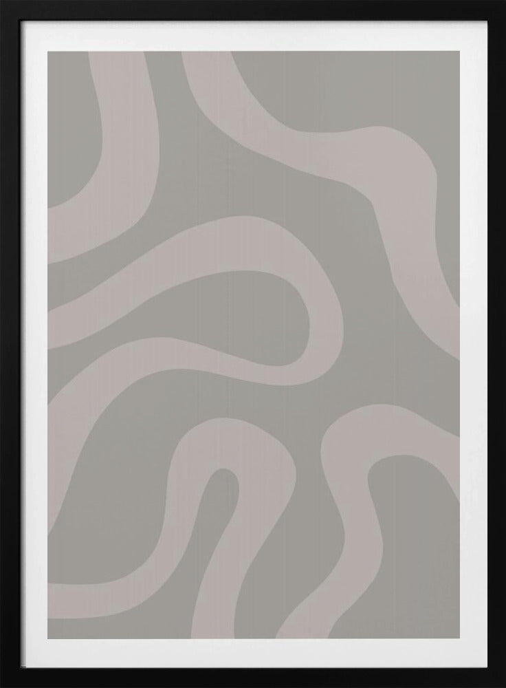 Weiße Linien auf gedämpftem grauem Hintergrund | Poster