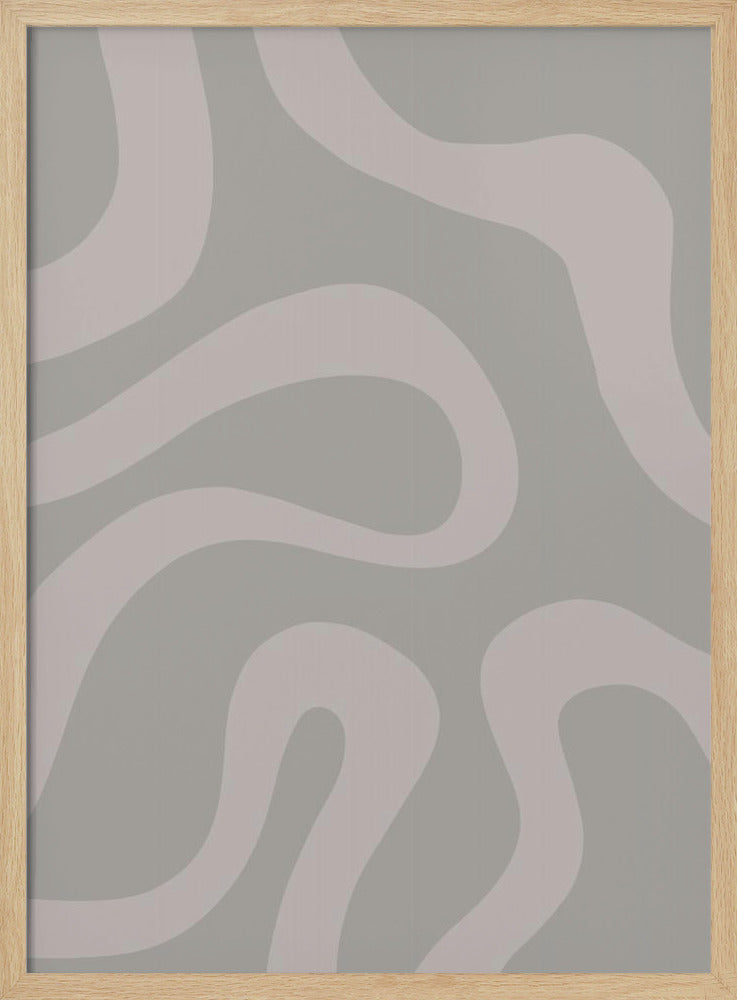 Weiße Linien auf gedämpftem grauem Hintergrund | Poster