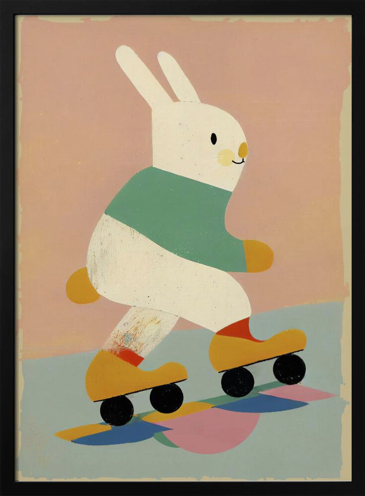 Hase auf Schlittschuhen | Poster