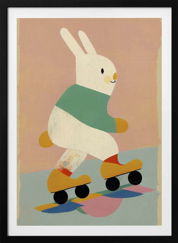 Hase auf Schlittschuhen | Poster