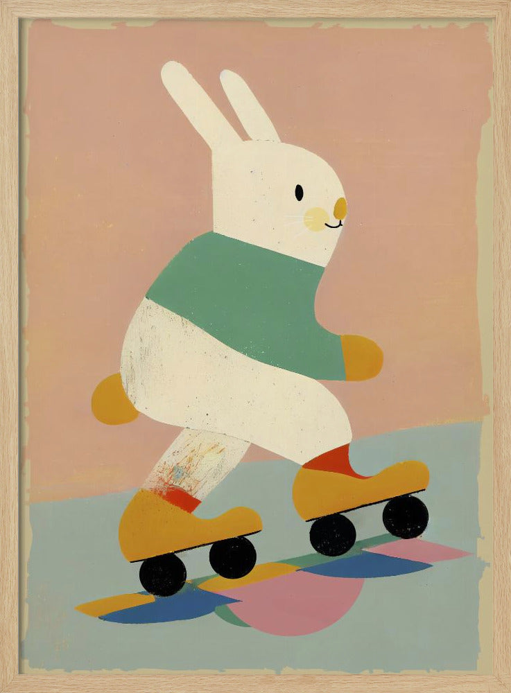 Hase auf Schlittschuhen | Poster