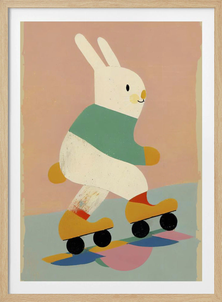 Hase auf Schlittschuhen | Poster