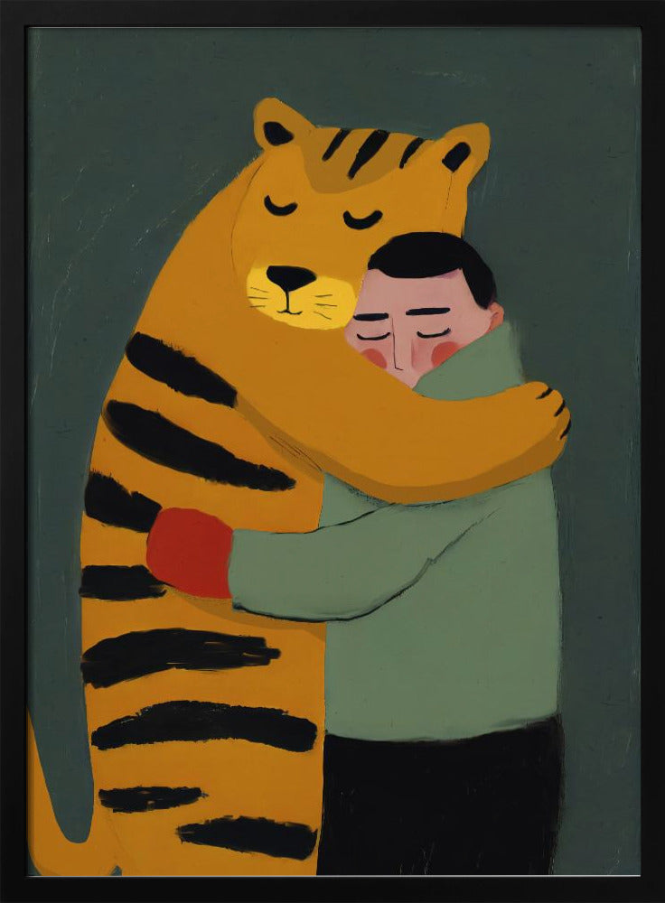 Tiger's Gentle Hug | Poster