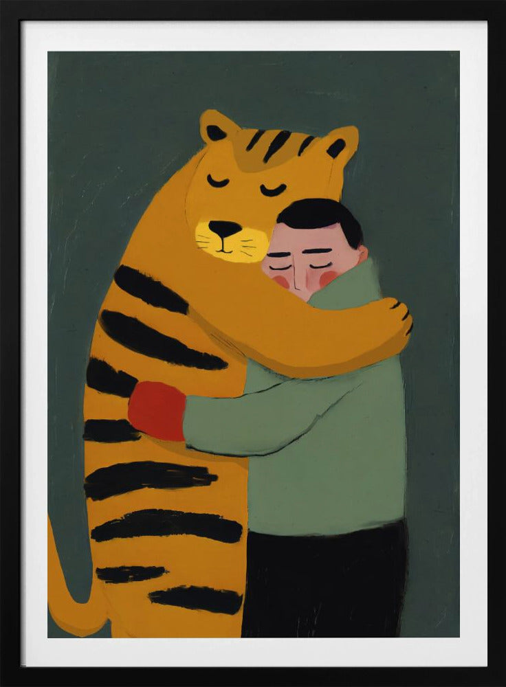 Tiger's Gentle Hug | Poster