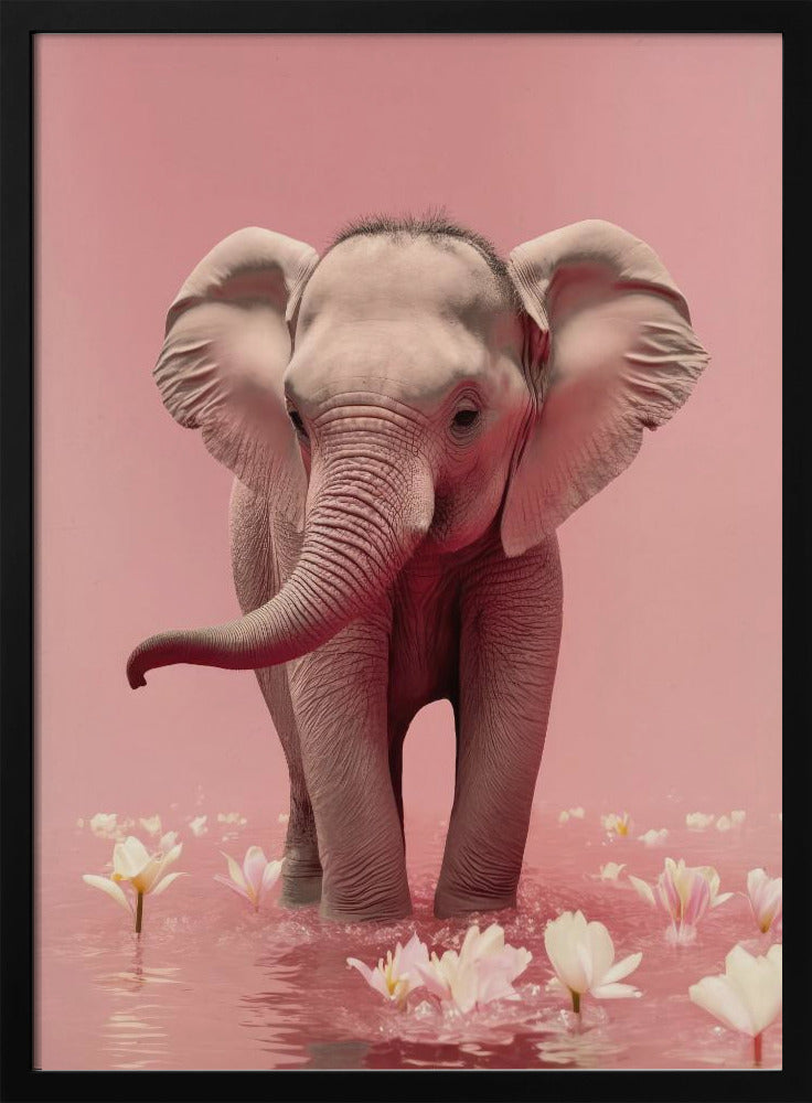 Elefant in Blüten | Poster