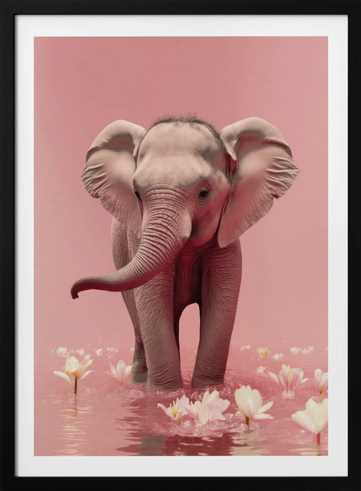 Elefant in Blüten | Poster