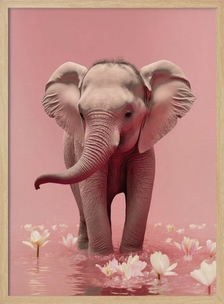 Elefant in Blüten | Poster