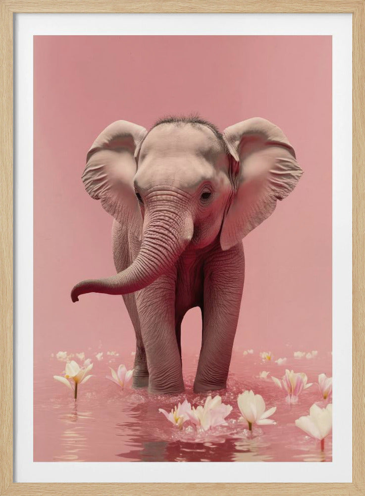 Elefant in Blüten | Poster