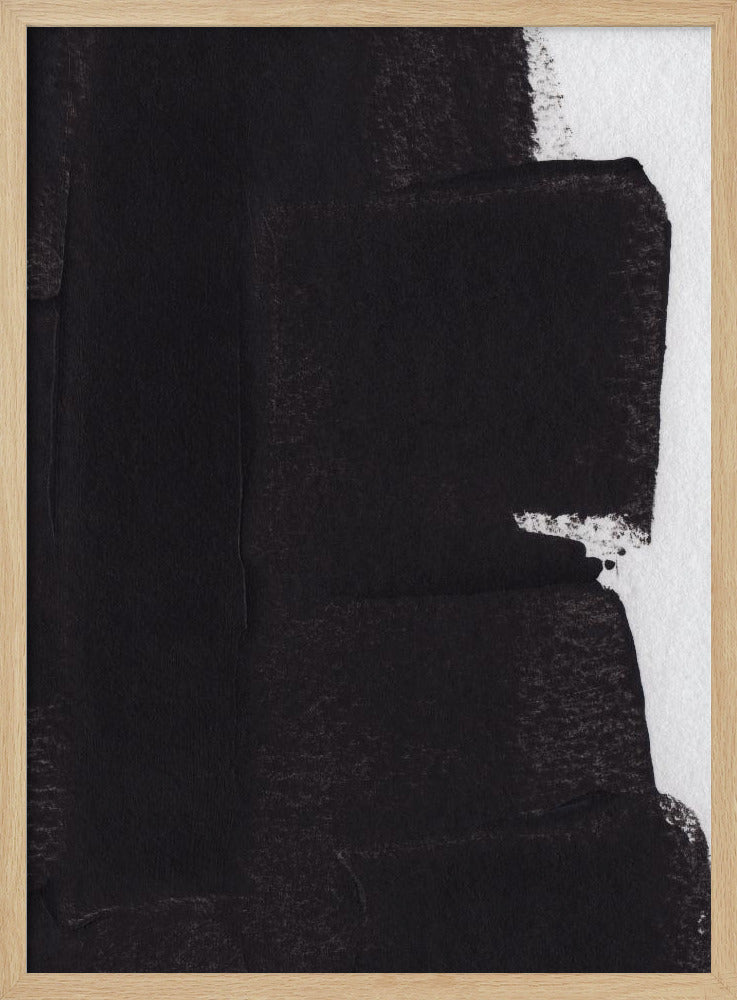 Textured Black Brushstrokes | Poster