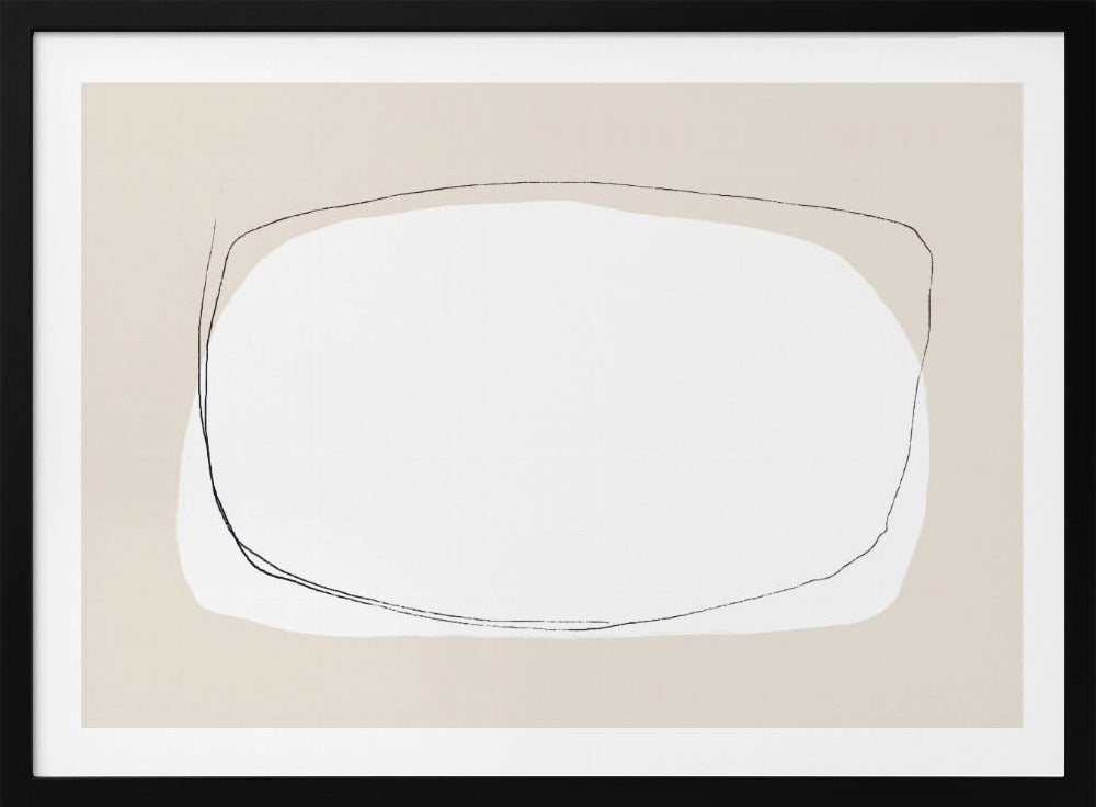 Irregular Overlapping Shapes In Neutral Tones | Poster