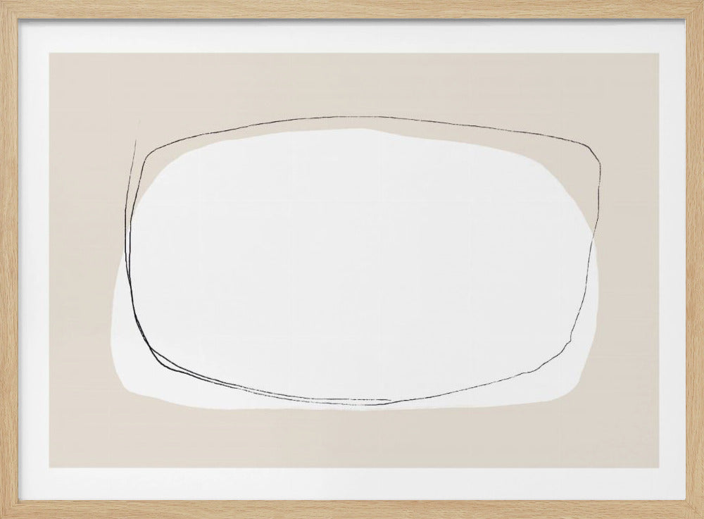 Irregular Overlapping Shapes In Neutral Tones | Poster