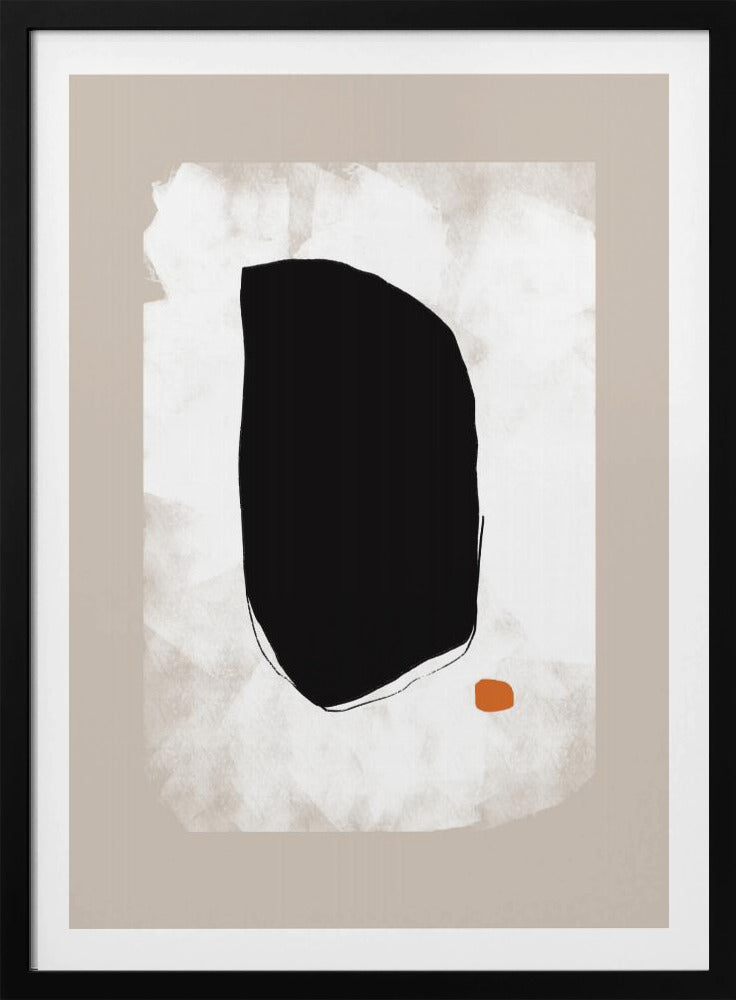 Fettgedruckte schwarze Form im Kontrast | Poster