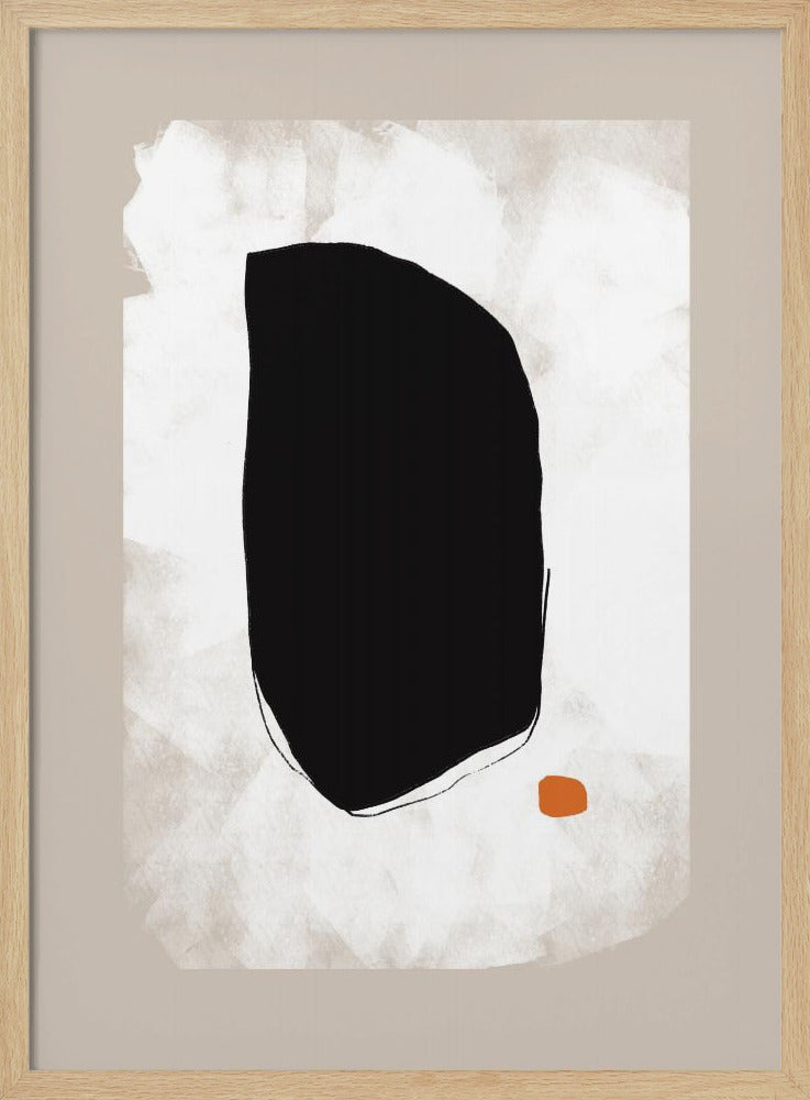 Fettgedruckte schwarze Form im Kontrast | Poster