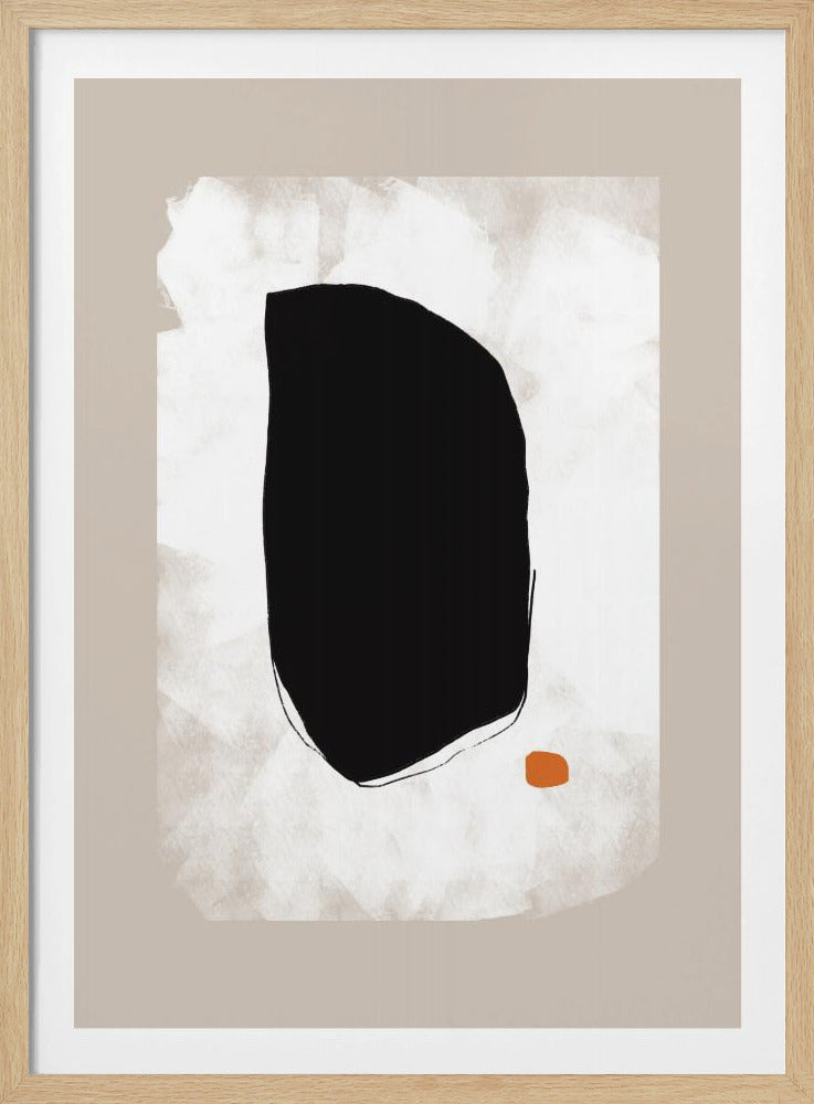 Fettgedruckte schwarze Form im Kontrast | Poster