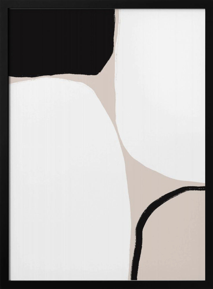 Black And Beige Geometric Shapes | Poster