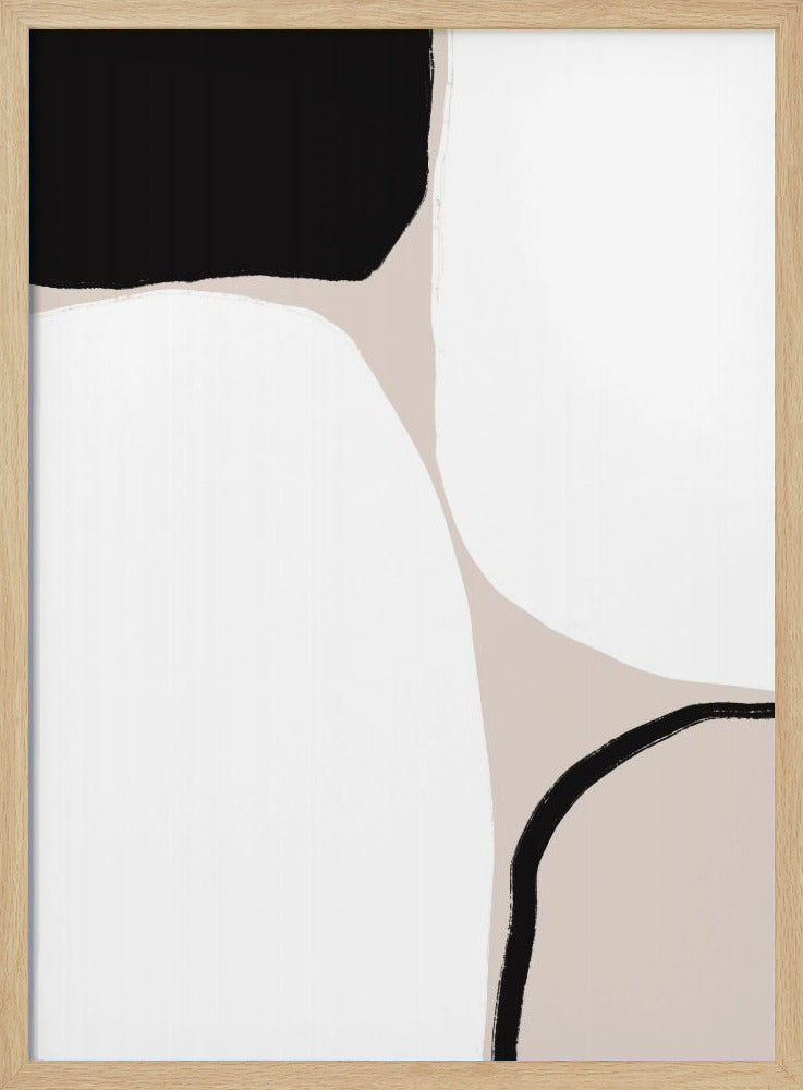Black And Beige Geometric Shapes | Poster