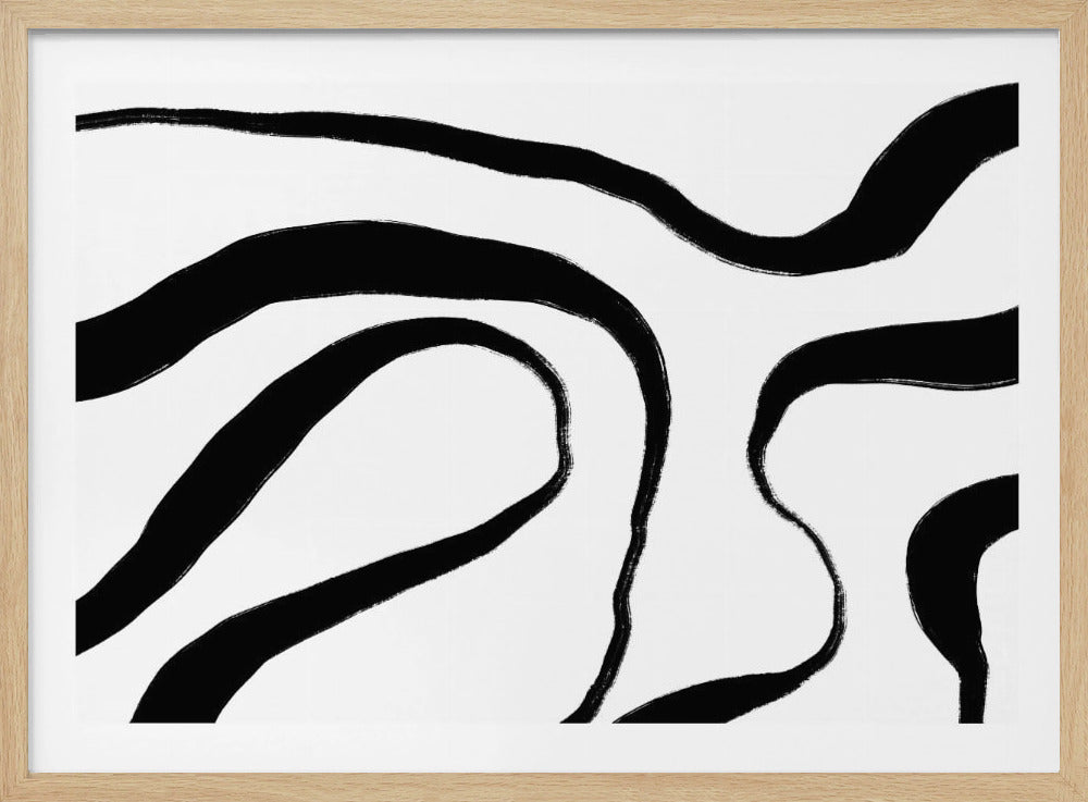 Flowing Zebra-Like Stripes | Poster