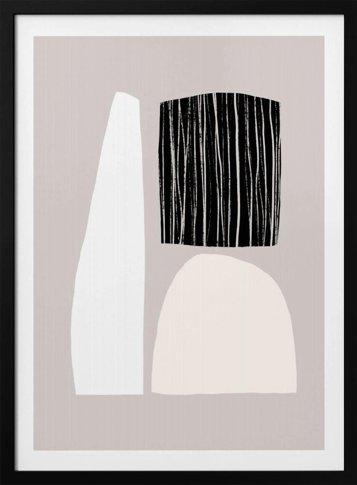 Geometrische Formen in neutralen Tönen | Poster