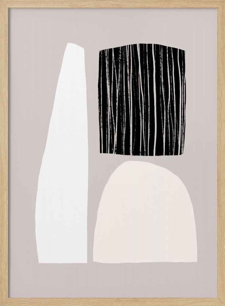 Geometrische Formen in neutralen Tönen | Poster