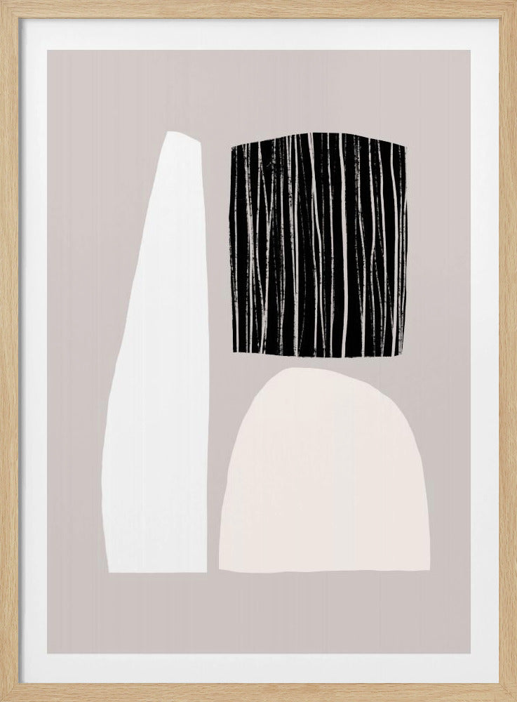 Geometrische Formen in neutralen Tönen | Poster