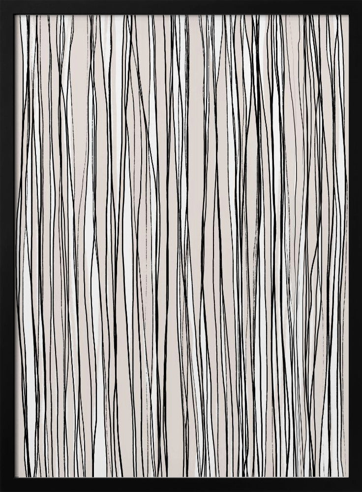 Schwarz auf beigen Linien | Poster