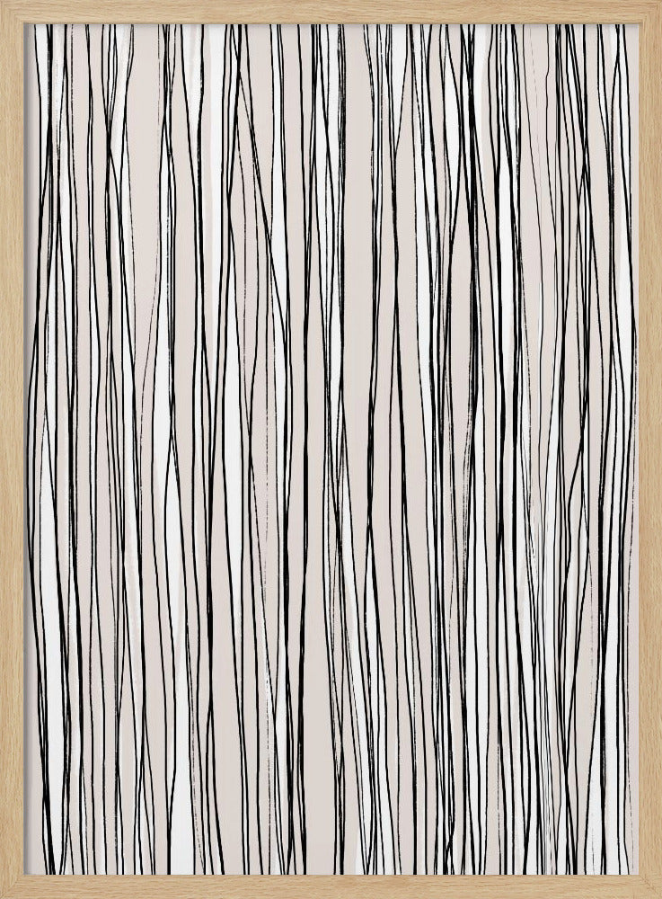 Schwarz auf beigen Linien | Poster