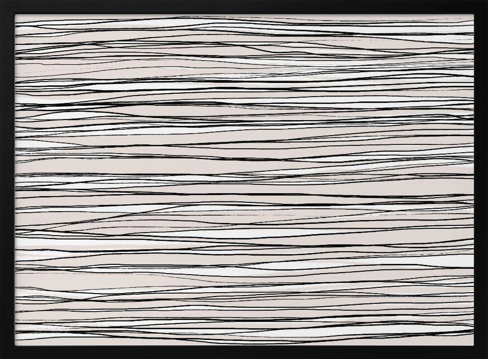 Schwarz auf beigen Linien | Poster