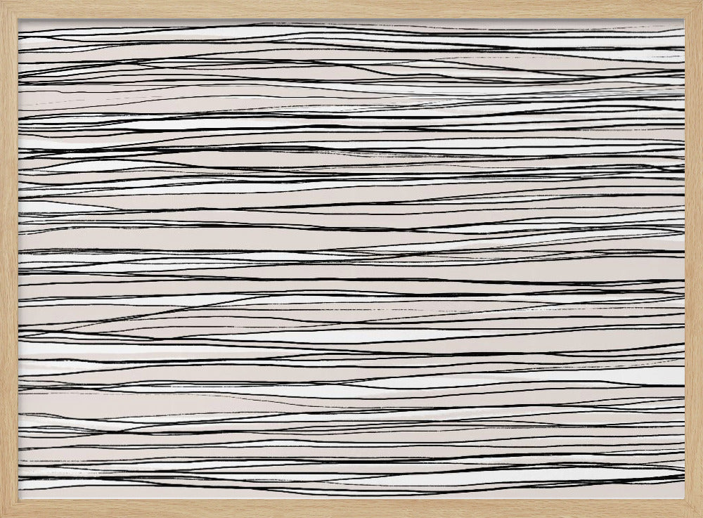 Schwarz auf beigen Linien | Poster