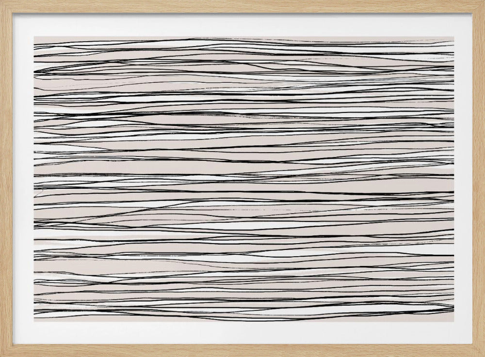 Schwarz auf beigen Linien | Poster