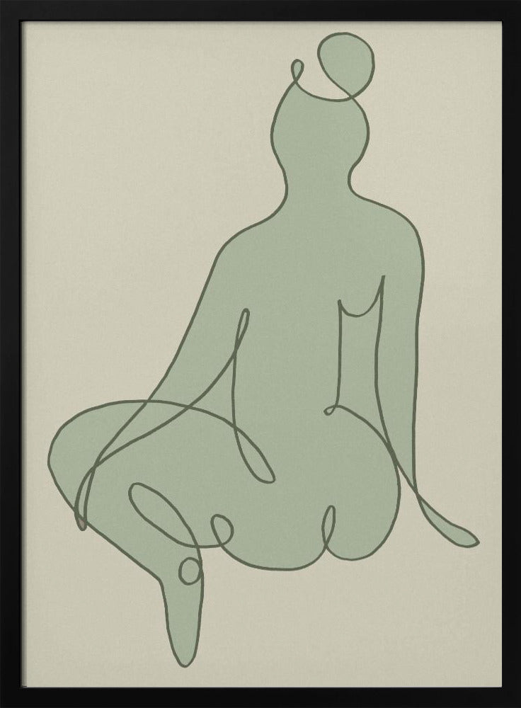 Sitzend Grün | Poster