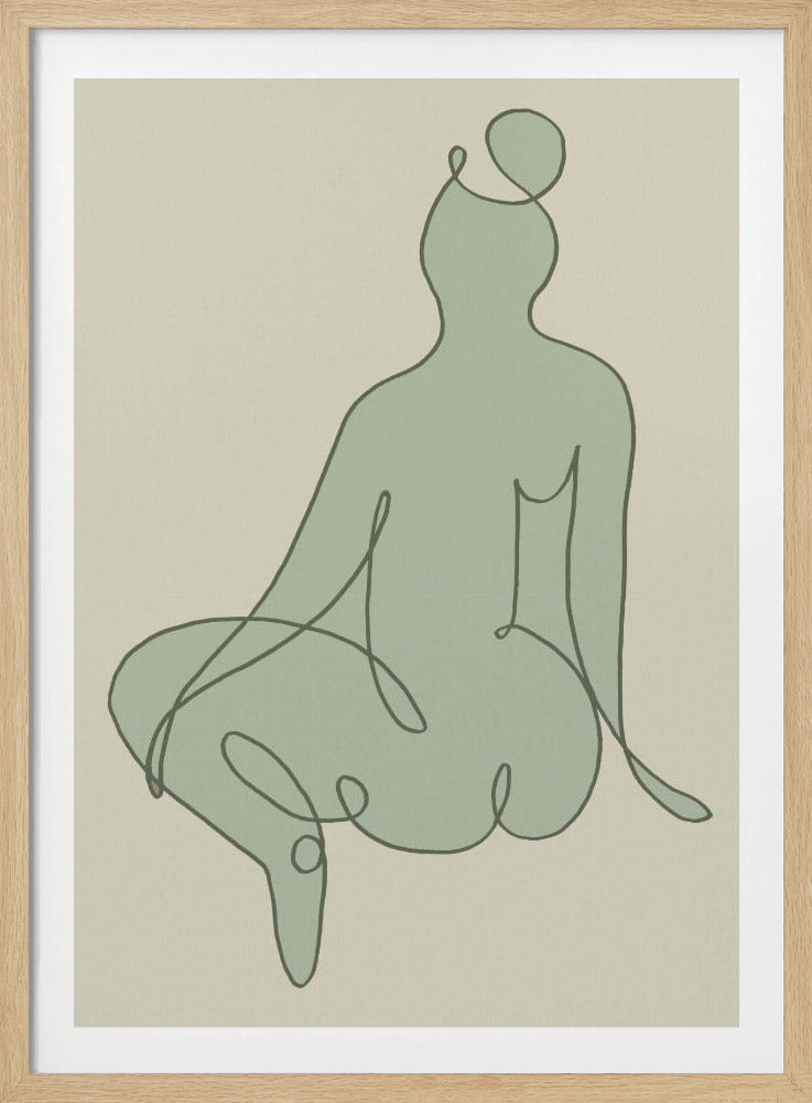 Sitzend Grün | Poster