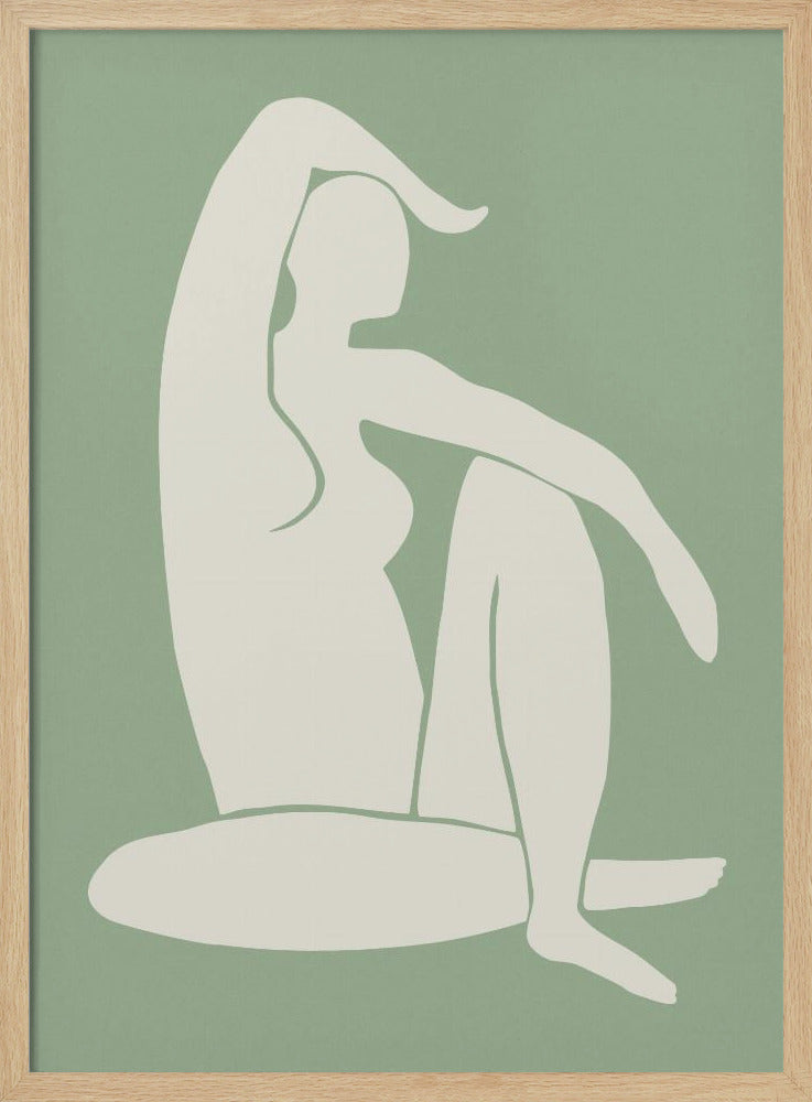 Figur im Matisse-Stil Grün | Poster