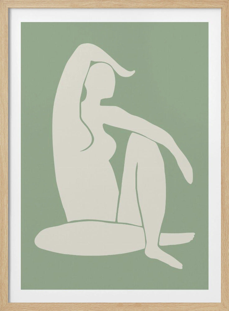 Figur im Matisse-Stil Grün | Poster