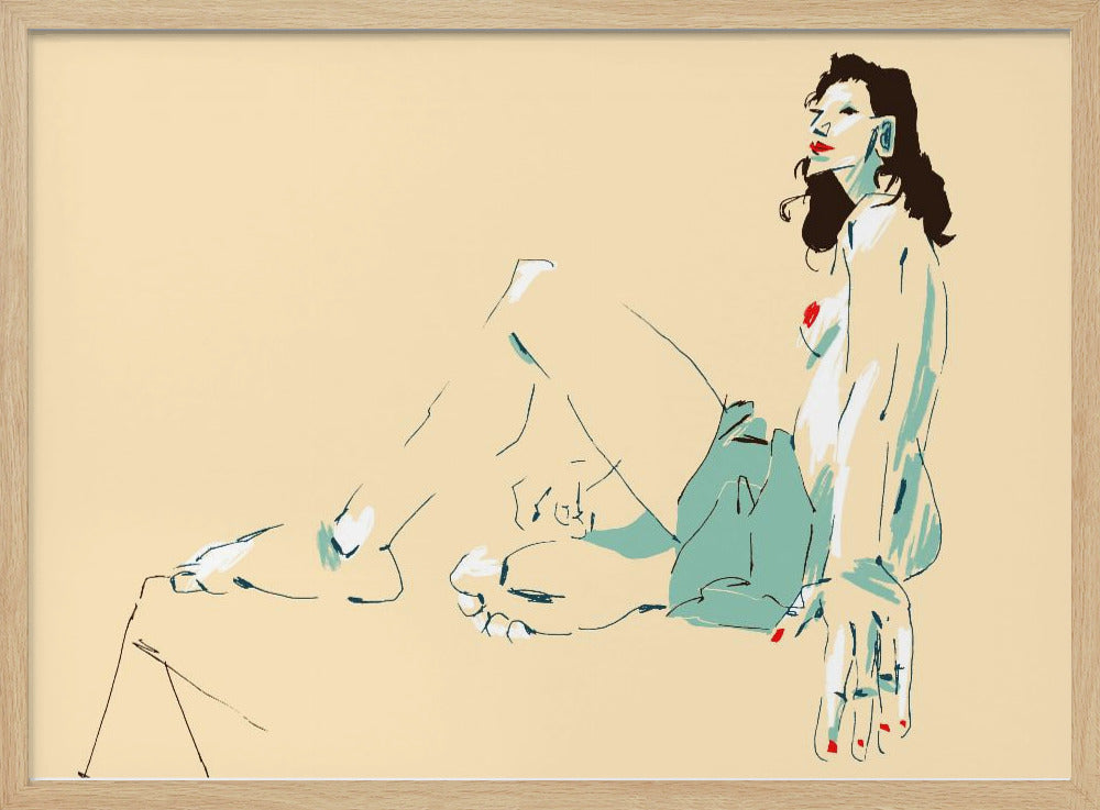 Sitzendes Mädchen | Poster