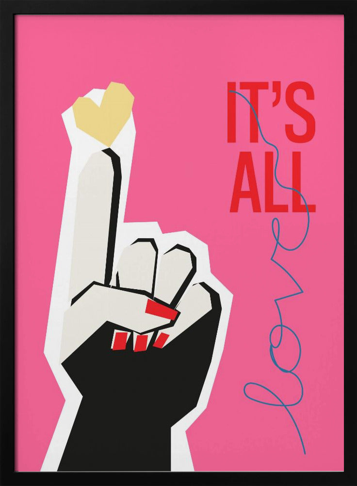 It's All Love Hand Pink | Poster