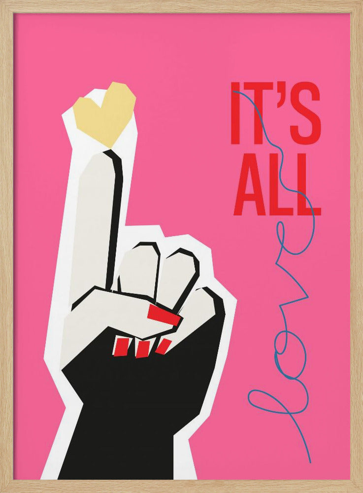 It's All Love Hand Pink | Poster