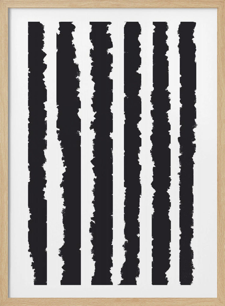 Vertikale Streifen mit gezackten Kanten | Poster