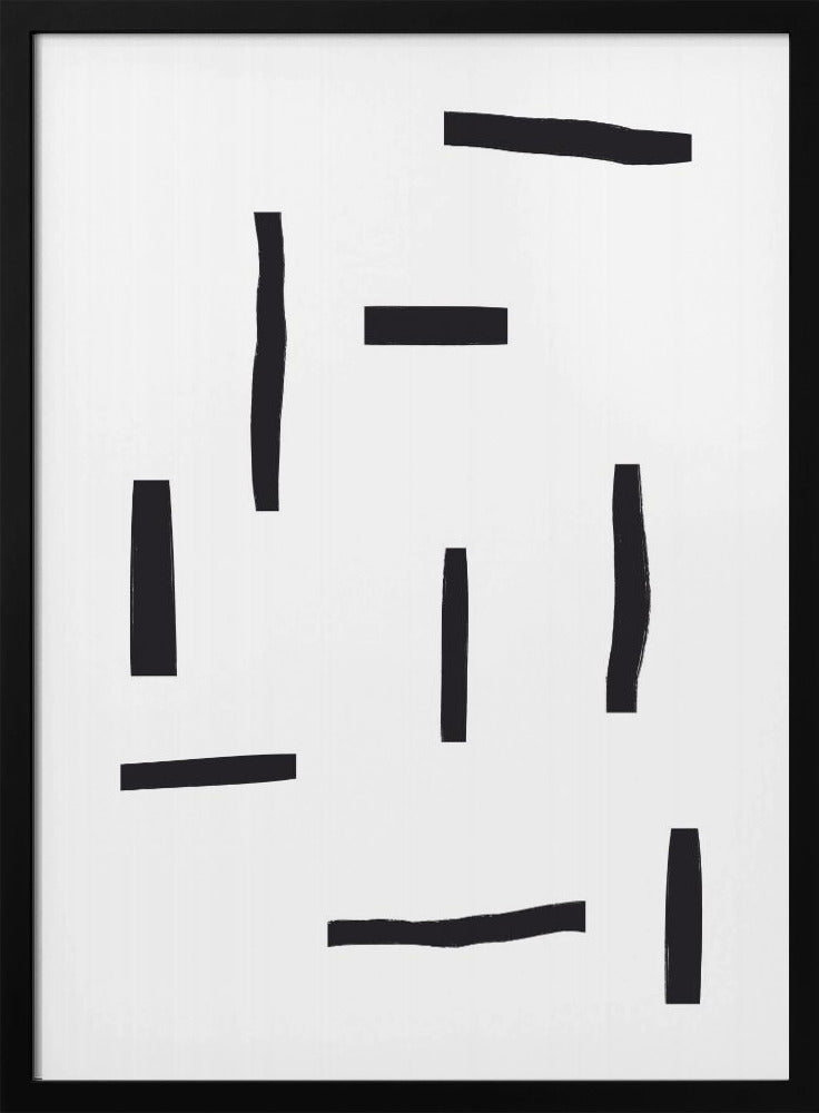 Schwarze Linien auf weißem Hintergrund | Poster