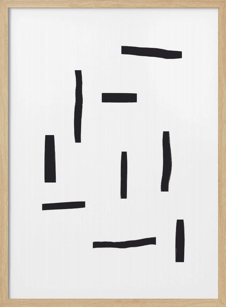 Schwarze Linien auf weißem Hintergrund | Poster