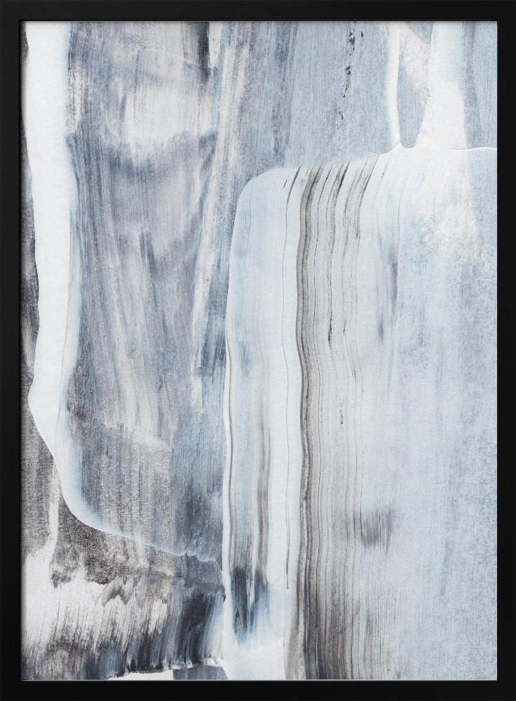 Black And White Brushstrokes | Poster