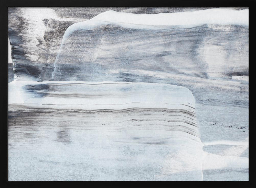 Black And White Brushstrokes | Poster