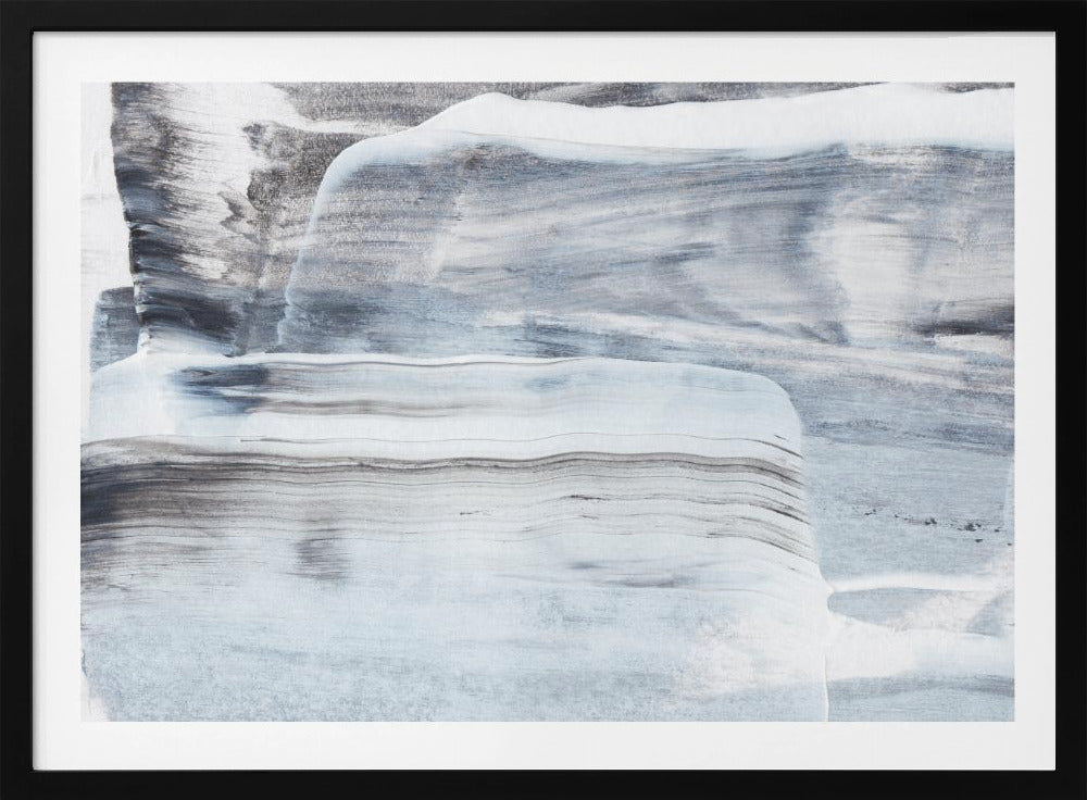 Black And White Brushstrokes | Poster