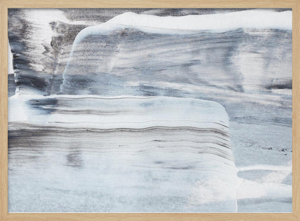 Black And White Brushstrokes | Poster