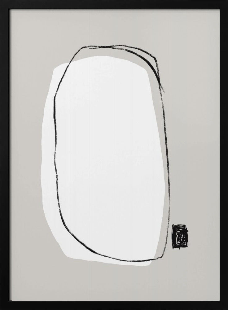 Schwarz-Weiß-Ovalform | Poster