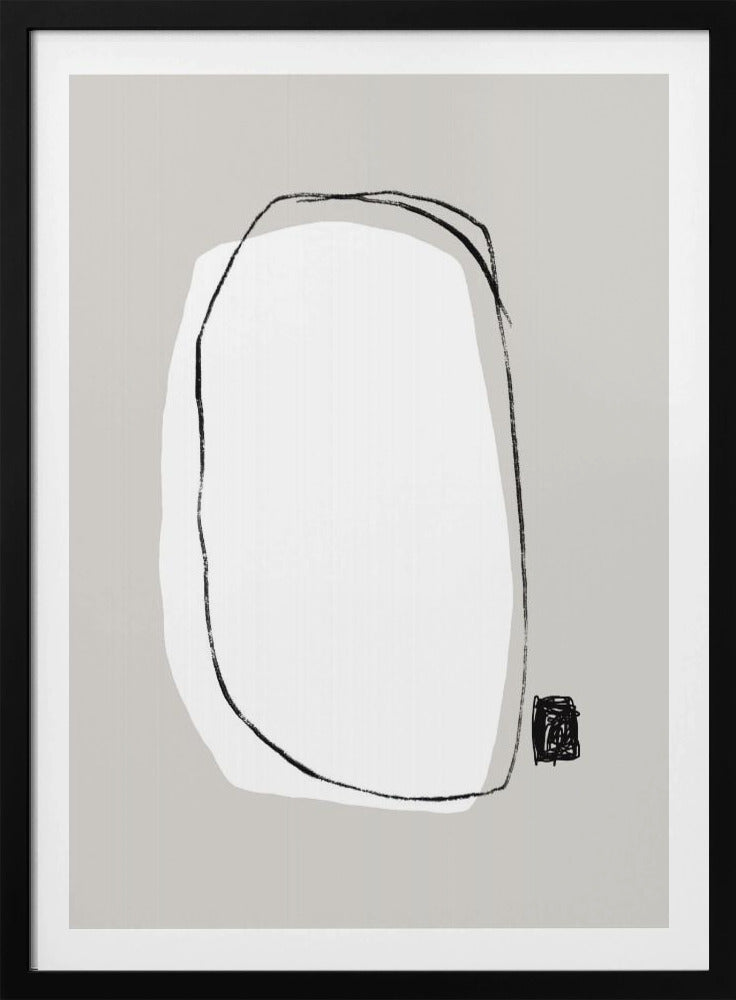 Schwarz-Weiß-Ovalform | Poster