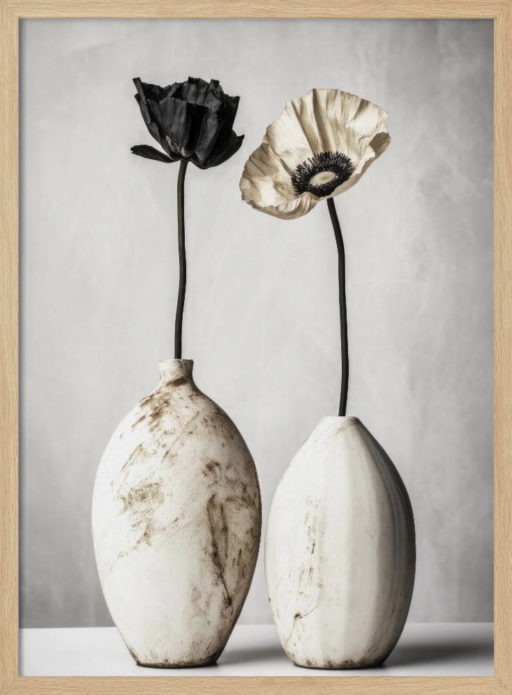 Kontrastierende Blüten | Poster