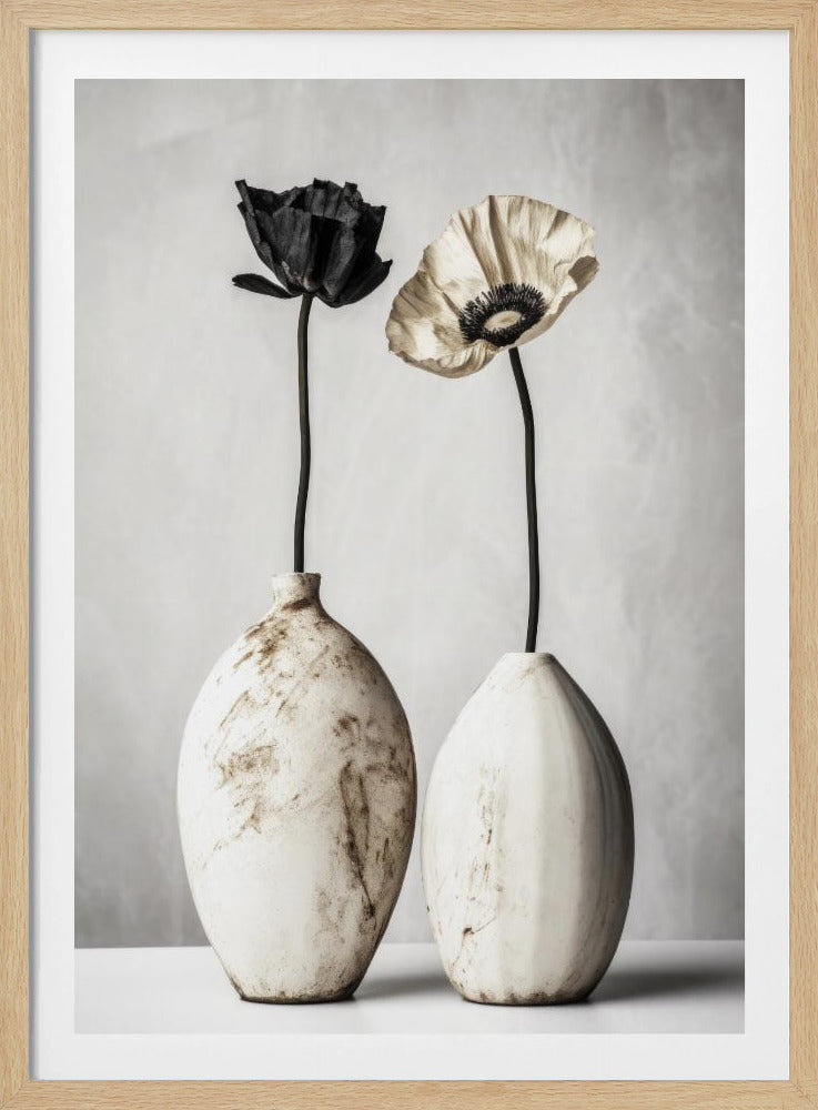 Kontrastierende Blüten | Poster