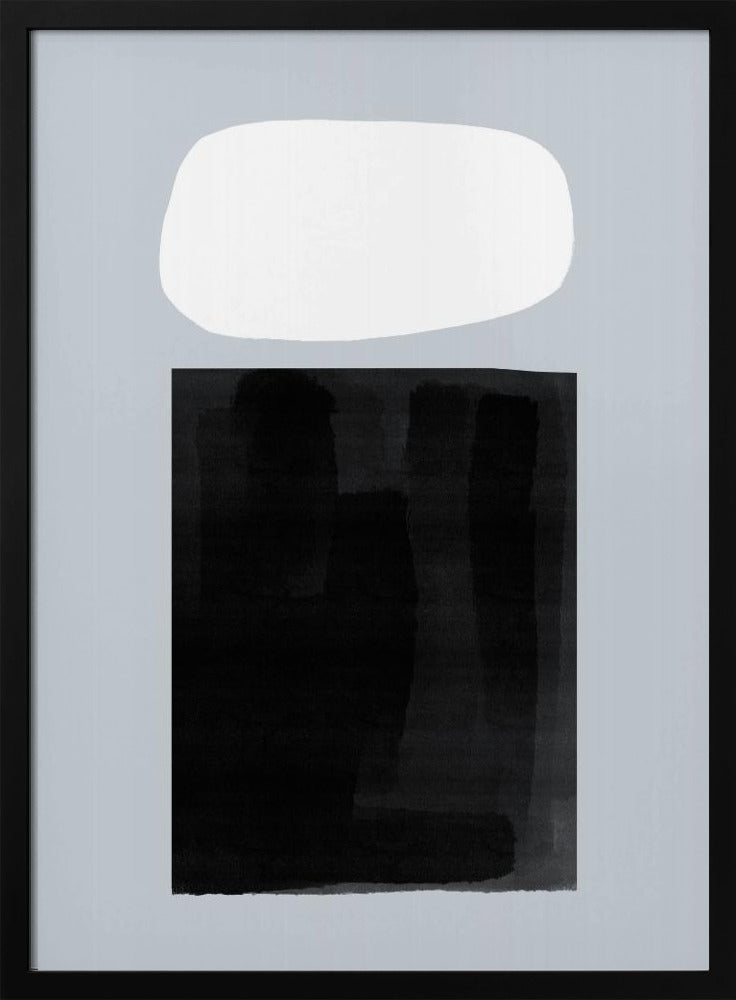 Black Rectangle Beneath A White Oval | Poster